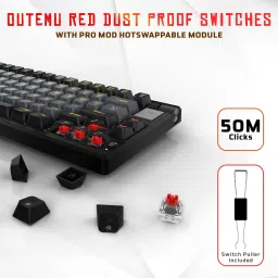 EVOFOX Ronin TKL RGB Mechanical Wireless Tenkeyless Gaming Keyboard Compatible with Desktop, Laptop, Mac image 3