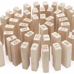 pulsbery Wooden Zenga Stacking & Balancing Building Block Game for 3-10 Year Old Kids,Multi Color,Pack of 1 image 2