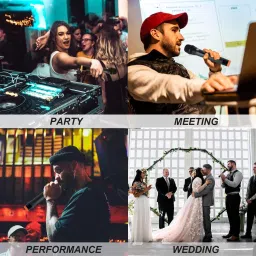 amg music UHF Wireless Karaoke Dynamic Mic Dual Microphone with Rechargeable Receiver Microphone image 5