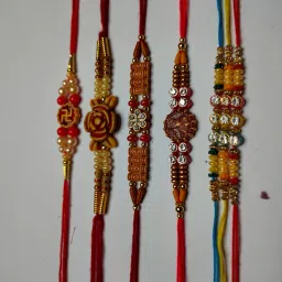 Designer AM-Rakhi for Brother Chawal Roli Pack Set-D321-N Plastic (PVC) Chawal Roli Pack Set-image-24