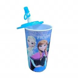 3D Look Cartoon Character Sipper Glass with Straw for Kids for Milk/Juice/Water-picture-26