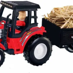 Super Tractor with Real Looking Trolley Toy for Kids (Multicolor)-image-23