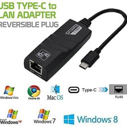 microware Type C to RJ45 Gigabit Ethernet LAN Network Adapter Supporting 10/100/1000 Mbps, Compatible with MacBook Pro 2020, iPad Pro 2020, Surface Book Lan Adapter (1000 Mbps) Lan Adapter image 4