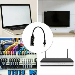 MESHIV RJ45 Ethernet Splitter, RJ45 1 to 3 LAN Ethernet Splitter Adapter cable Lan Adapter image 4