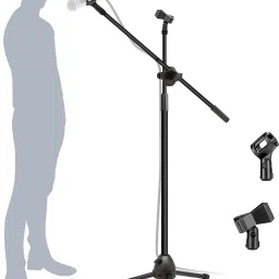Adjustable Dual Microphone stand Mic stand Holder Studio Mic Stand Singing Stand for Karaoke Singing, Speech, Wedding, Stage and Studio Recording-22