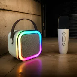 Clairbell M15_K12Wireless karaoke mic speaker with Bluetooth compatibility and RGB lights 10 W Bluetooth Laptop/Desktop Speaker-6