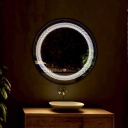 21x21 Inch LED Wall Mirror Glass with Touch Sensor Lights for Home Decor HD31 Bathroom Mirror-4