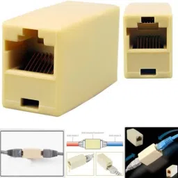 Sadow Pack of 10 RJ45 Connector |LAN Connector | RJ45 Connector Cover Female to Female Ethernet Coupler LAN Adapter Extender RJ45 Socket Network cat5/Cat5e/cat6/Cat6e Jointer Lan Adapter image 2