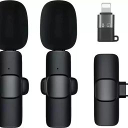 Z634 K9 Lapel Dual Wireless Mic Youtube,Vlogging,Recording for iPhone/Android Microphone-4