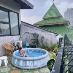 Summer Special Round Inflatable Kid Swimming Pool with free Pump Inflatable Swimming Pool-image-38