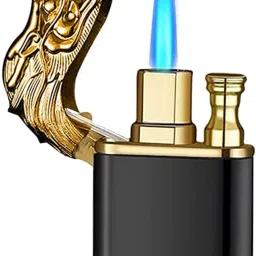 Black Double Flame Dragon Lighter Luxuries Creative Design Dual Flame Fire Lighter Windproof & Refillable Pocket Lighter-14