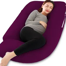 daddy cool Premium Lyte G Shaped Cotton Microfibre Solid Pregnancy Pillow Pack of 1-picture-8
