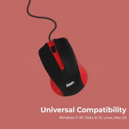 Foxin Classy Wired Ambidextrous Optical Mouse image 4