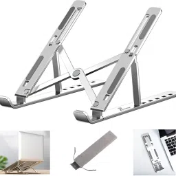 Contempoary My Buddy K Pro Ergonomic Portable Aluminium Laptop Stand QWE34Ammm Aluminium Desk Stand Rotatable Laptop Stand with Adjustable Height Compatible with Universal Laptops-picture-11