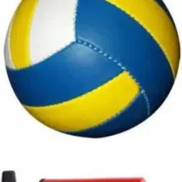 BLUE AND YELLOW BEST QUALITY WITH AIR PUMP PACK OF 2 Volleyball - Size: 4-image-18