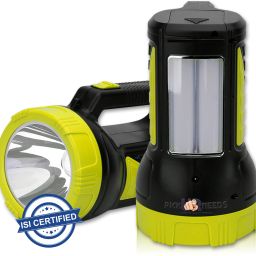 Superior Quality 50 Watt Rechargeable Long Range Search Torch Light with 2 Side Emergency Tube Light 6 hrs Torch Emergency Light-26