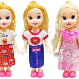 Realistic Three Sister Dolls with Fancy Dress & Movable Body Parts for Kids|82-25