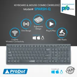 PRODOT Keyboard & Mouse Combo Compatible with Multi Devices Combo Set image 4