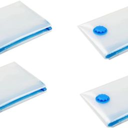 Vacuum Storage Sealer Bags for Clothes, Dress, Winter Coats, Blankets, Pillows Comforters for Travel Space Saver Seal Compression Bags without Pump (Set Of 4) (50 X 60 CM) Travel Storage Vacuum Bags-image-92