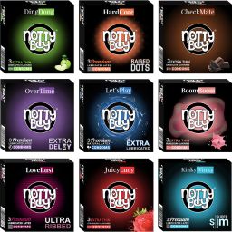 Honeymoon Pack Mix Variety (Extra Time, Ribbed, Extra Dotted, Extra Thin, Plain, Strawberry, Apple, Chocolate) Condom-picture-12