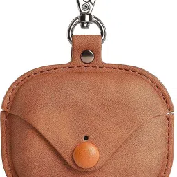 Pouch for APPLE Airpods (3rd Generation) Bluetooth Headset Leather Case cover (Light Brown)-5