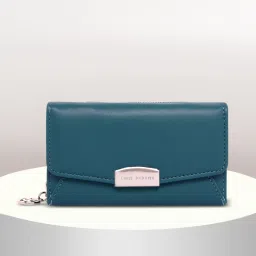 Women Casual Blue Artificial Leather Wallet-image-93