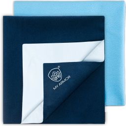 Baby Dry Sheet/Mattress Protector Royal Blue & Sky Blue ( Pack of 2)-picture-2
