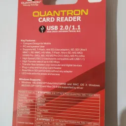 Quantron QCR-140, USB 2.0/1.1, ALL IN ONE MEMORY CARD READER. Card Reader image 2