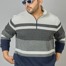 Men Full Sleeve Striped Sweatshirt-image-5