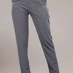 leewan Women Striped Dark Blue Track Pants-picture-25
