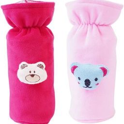 Soft Plush Stretchable Baby Feeding Bottle Cover With Animated Cartoon(250 Ml)-image-35