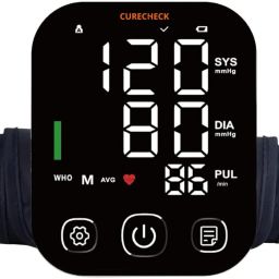 curecheck Rechargeable Fully Automatic Blood Pressure Machine For Home Use with Voice Announcement Function ( No need to Install batteries ) Bp Monitor-image-90