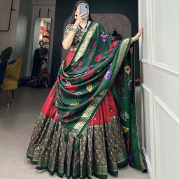Floral Print Semi Stitched Lehenga Choli-image-67