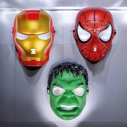 Super Hero Set of 2 Superhero Cartoon Plastic Mask for Kids - Superhero-image-16