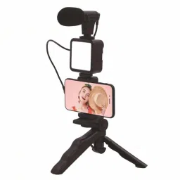 Zohlo Best Selling Vlogging Kit for Mobile Phone & Digital Cameras | with Microphone Tripod Kit, Monopod Kit-image-2