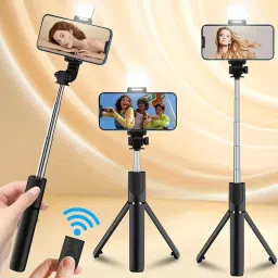 Mobtude Digital Stick with Bluetooth Remote, Tripod Stand Multifunctional Selfie Stick Monopod, Tripod, Tripod Bracket, Tripod Clamp, Tripod Kit image 3