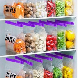 20 Zip Lock Pouch Vegetable Bag,Reusable Zip Lock Bags For Fridge,Storage Pouch High Volume Storage Vacuum Bags-image-33