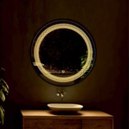 24x24 Inch LED Wall Mirror Glass with Touch Sensor Lights for Home Decor HD14 Bathroom Mirror-15