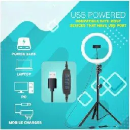 airtech Big Tripod Foldable stand with Light for Making Reels video & photo shoot Ring Flash image 5