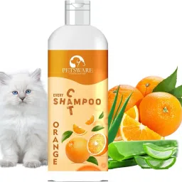 5 in 1 Orange Cat Shampoo with Conditioner for Persian Cat & All Cat Types Anti-fungal, Anti-parasitic, Flea and Tick, Conditioning, Whitening and Color Enhancing Orange, Dettol Cat Shampoo-27