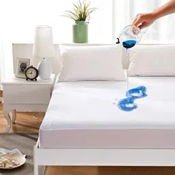 Waterproof 84"x72" cotton fitted king size mattress protector-image-60