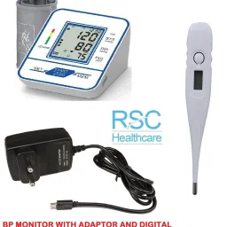 rsc healthcare RSC-077 Digital Bp Monitor WITH FREE AC/DC ADEPTOR Fully Automatic Arm-type Digital Blood Pressure Monitor with option for micro USB port ( Made In India ) WITH ONE YEAR WARRANTY With Digital Thermometer Bp Monitor-image-16