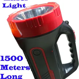 mitsales 1.5 Km Long Range Torch With 100 W Laser Light,Strong ABS Plastic Body 10 hrs Torch Emergency Light image 2