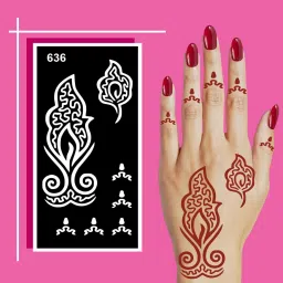 Easy Drawing Mehndi Design Sticker for Safe and Fun Use by Children-picture-20