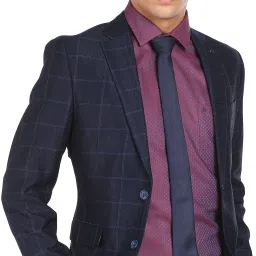Men Checkered Single Breasted Casual Blazer-image-78