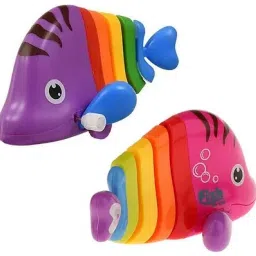 Wind Up Crawling Fish Toy Movable Wag Shake Tail Aquatic Animal Key Operated Toy-image-35