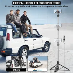 YIXU Super Long Selfie stick 170cm Y17 Selfie Stick Tripod with expandable features Bluetooth Selfie Stick image 4