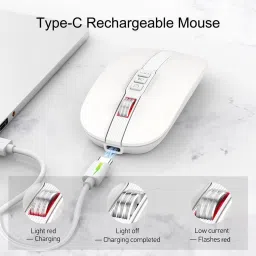 RETRACK M113 2400DPI Dual Mode 2.4GHz + Bluetooth 5.1 Wireless Wireless Ambidextrous Optical Mousewith Bluetooth image 4