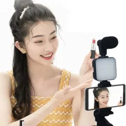 BITWEAVE Portable Video Recording Kit – LED Light, Mic & Tripod Stand Tripod Kit-image-73