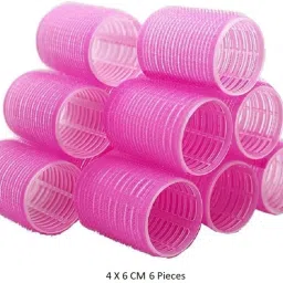 KNAF 6 Pieces Hair Rollers Curler Non Heat Easy To Use At Home (4 X 6 CM) Personal Care Appliance Combo-10